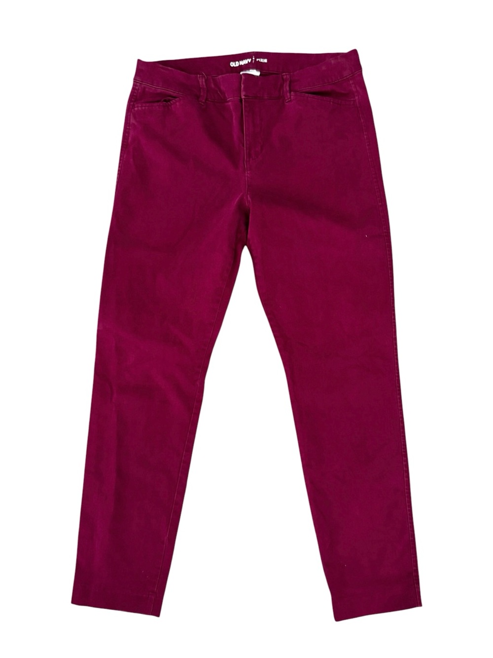 Old Navy Pixie Size 8 Sateen Ankle Pants in Chilled Sangria (Burgundy) - Picture 1 of 5